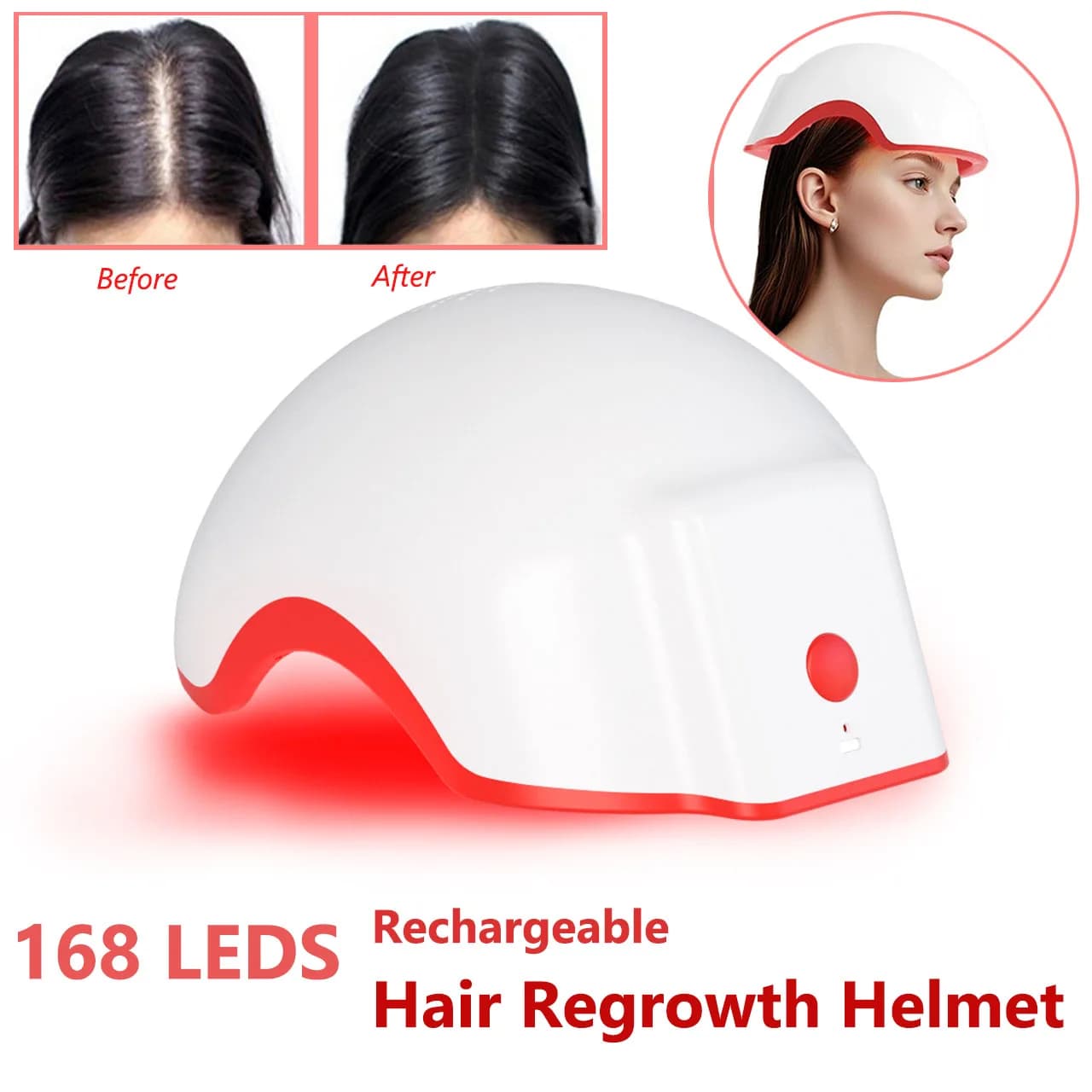 Dispositivo di Terapia a Luce Rossa, Casco LED a Infrarossi per la Crescita dei Capelli, Trattamento Anticaduta, Rilassamento e Sollievo del Cuoio Capelluto