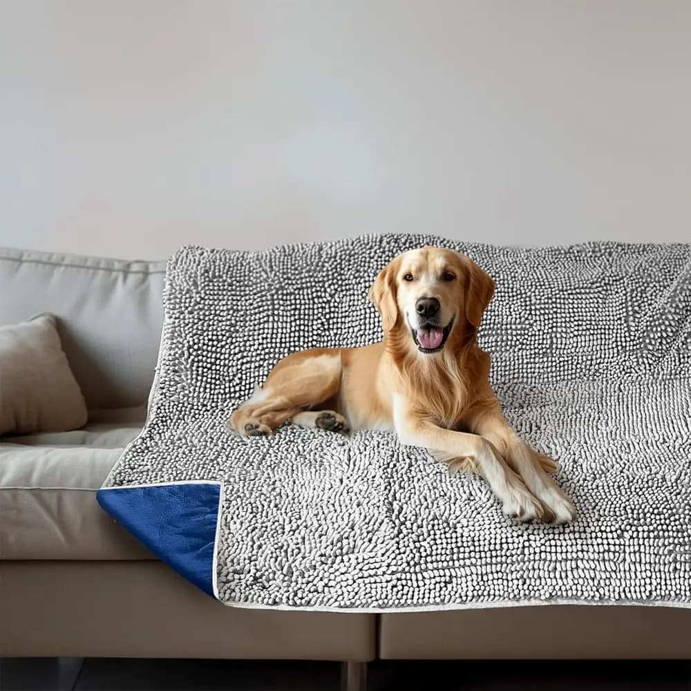 Coperta per cani - Coperta in ciniglia ad alta assorbenza o copertura per letto e divano o coperta lavabile per cani, antiscivolo, resistente e protettiva per mobili