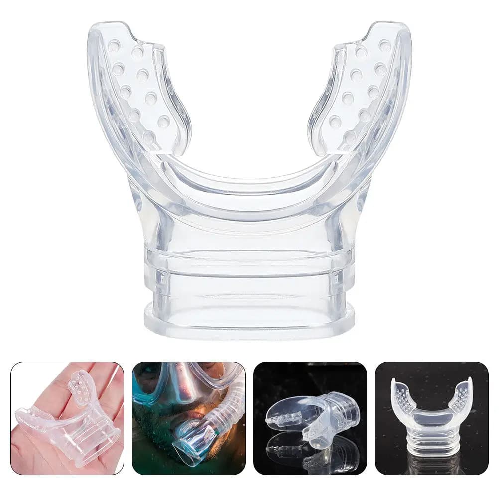 Boccaglio per Regolatore Subacqueo in Silicone, Accessori per Snorkeling, Attrezzatura Subacquea Trasparente