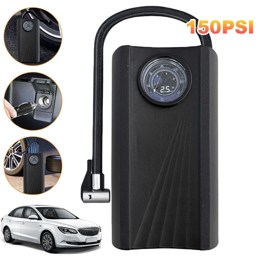 Gonfiatore per pneumatici elettrico senza fili pompa gonfiabile per pneumatici per Auto ricaricabile 150PSI pompa ad aria portatile ad alta precisione per moto automatica