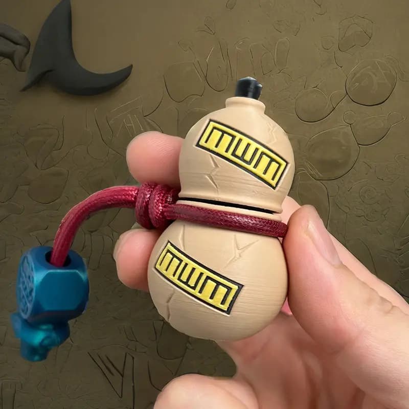 Portachiavi Anime, Giocattoli Cosplay Naruto Gaara, Fidget Spinner a Forma di Zucca, Giocattoli a Levitazione Magnetica