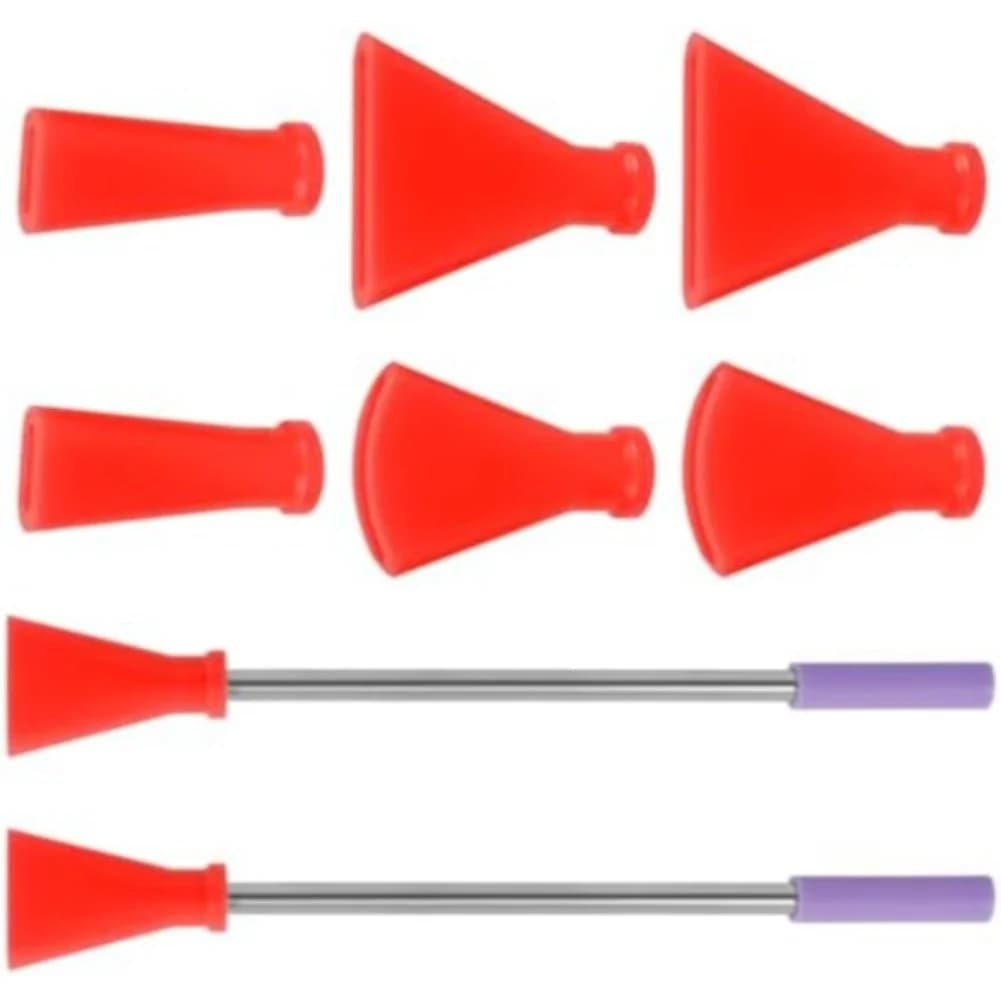 8Pcs Stainless Steel Straw Blow Nozzles Set Fluid Art Pouring Tool Kit For DIY Resin Painting Pour Nozzle Craft Making