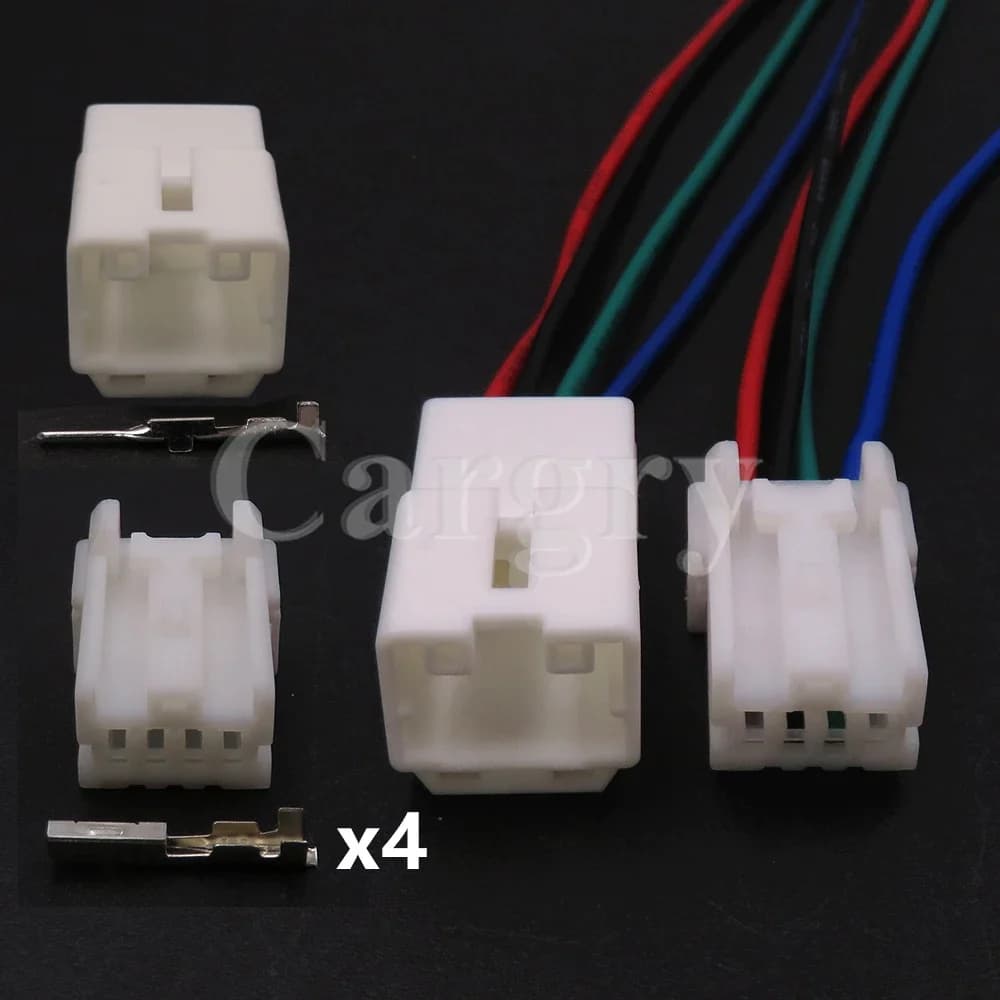 Set di 4 connettori auto non sigillati con cavo per telecamera di retromarcia e luce di avvertimento per Nissan Teana
