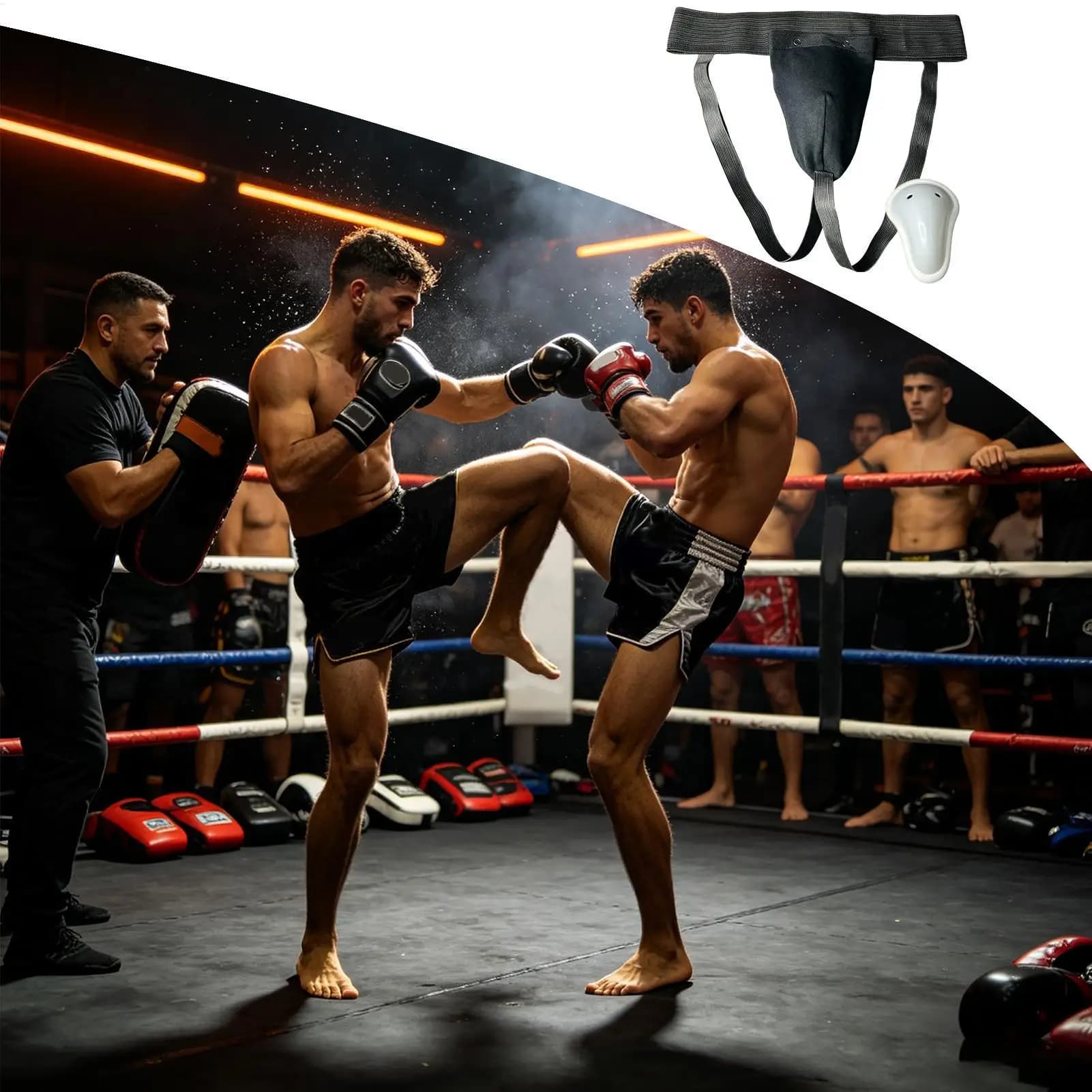 Groin Guard Elastic Breathable Gear With Removable Pad Boxing Body Guard For Football Sports Training Safety Fitness Workout