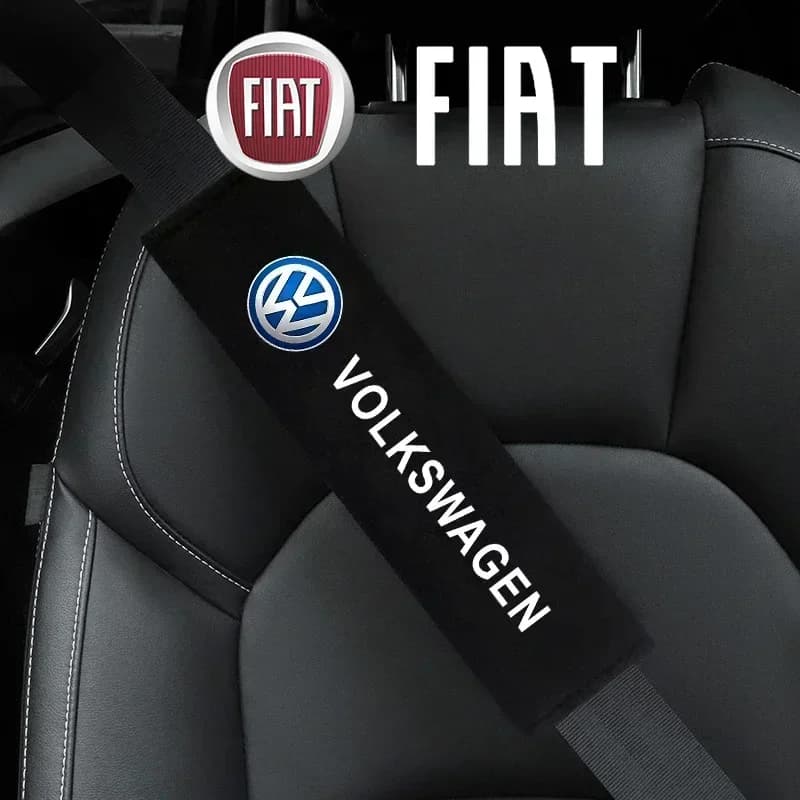 2 Pezzi Copri Cintura di Sicurezza in Cotone Traspirante per Volkswagen VW Golf Tiguan POLO TOURAN CADDY