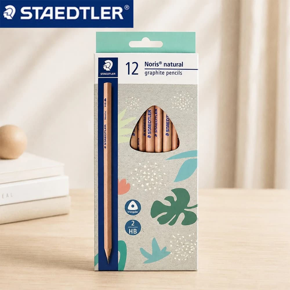12PCS/Box STAEDTLER 118 Pencil HB Wooden Triangular Pole Upright Posture Children's Student Writing Pencil Supplies School
