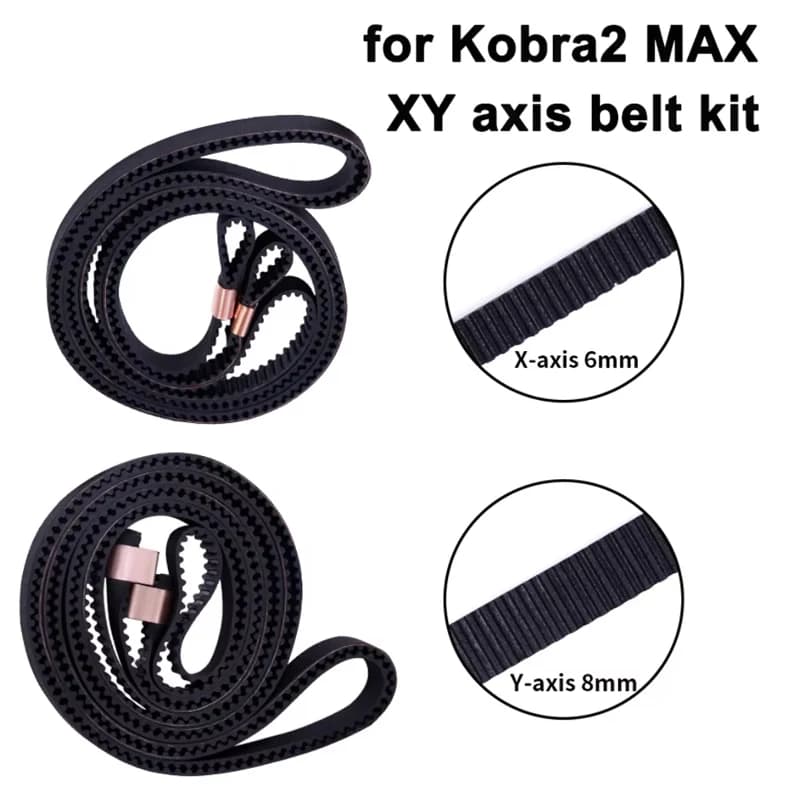 Timing Belt For Kobra 2 Max Synchronous Belt XY Axis Opening Timing Belt With Copper Buckle 2GT 6mm/8mm for 3D Printer Parts