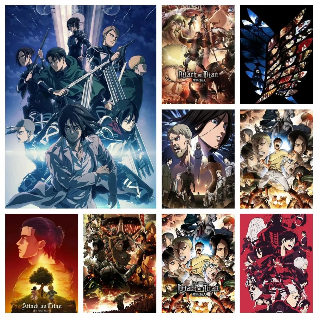 Acrylic Paint By Numbers Attack on Titan Art Oil Painting Package Art Picture For Bedroom Wall Adults Hand Painted Unique Gift
