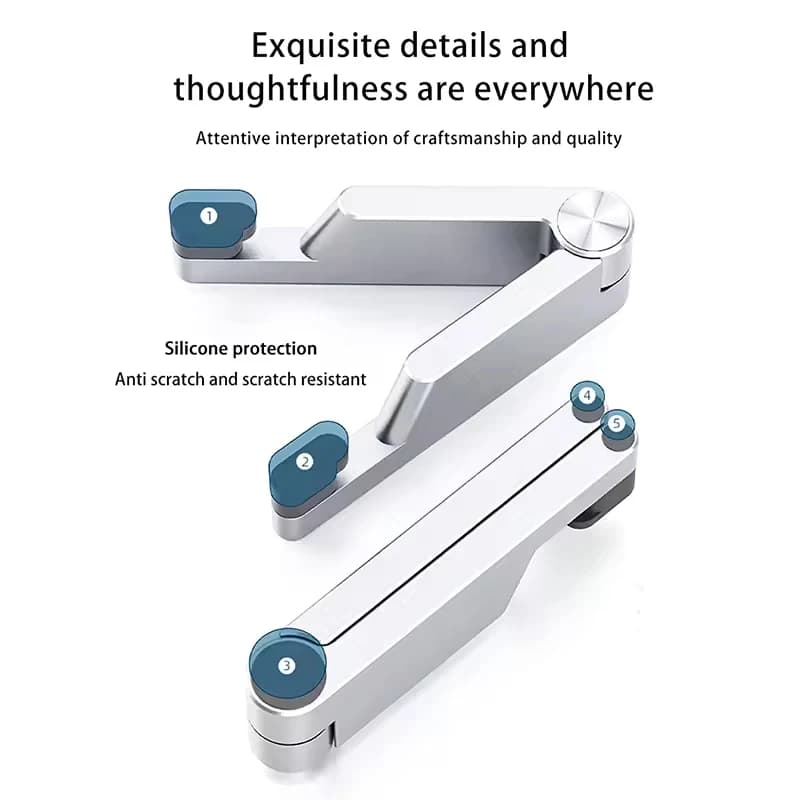 Aluminum Portable Phone Holder Mini Folding Desk Mount Bracket High Speed Train Tray Table Movie Watch Stand