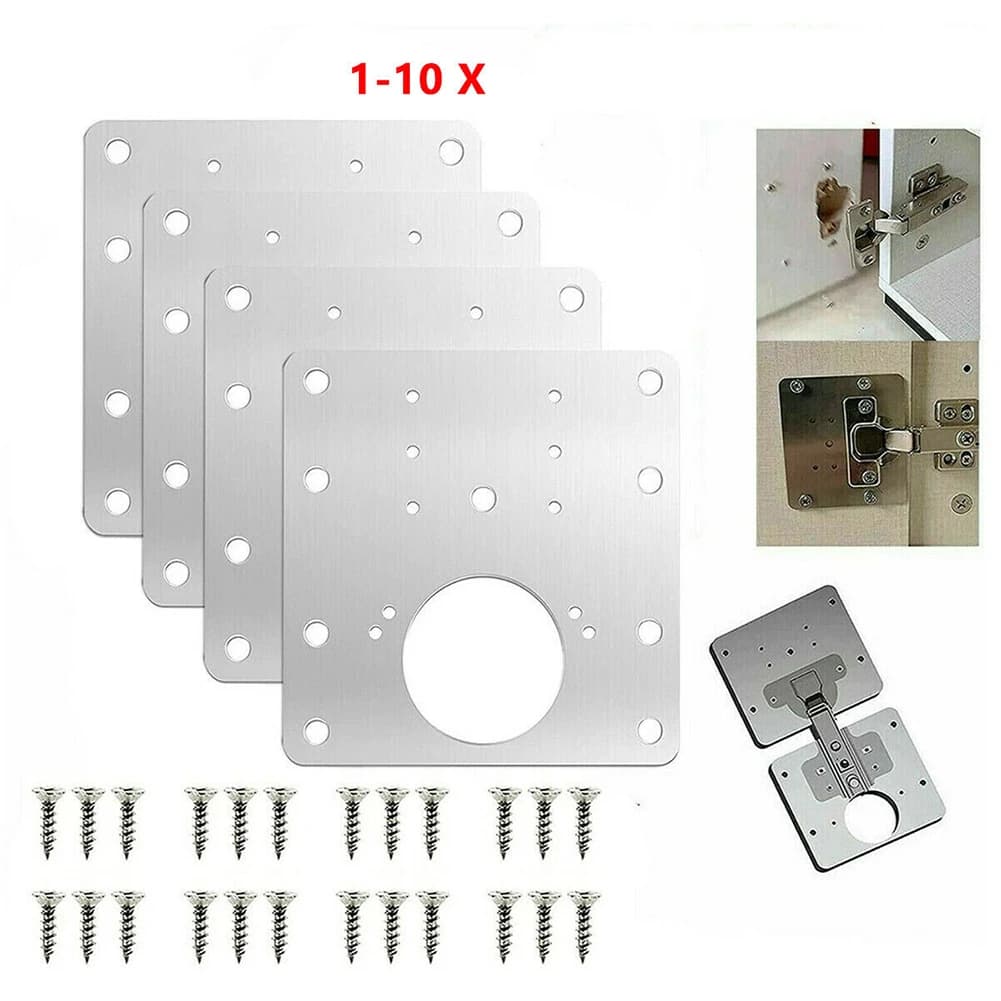 10 pezzi cerniera per porta cerniere per porte in acciaio inossidabile kit piastra di riparazione cerniera per armadio porte scatola di legno ferramenta per mobili per la casa