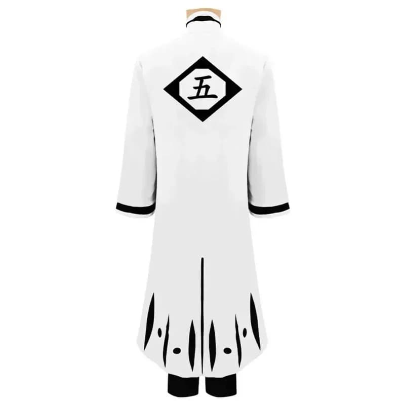Anime Bleach Aizen Sousuke Mille Anni Guerra di Sangue Costume Cosplay 5a Divisione Capitano Kimono Arrancar Uniforme Halloweenb;4.f'7