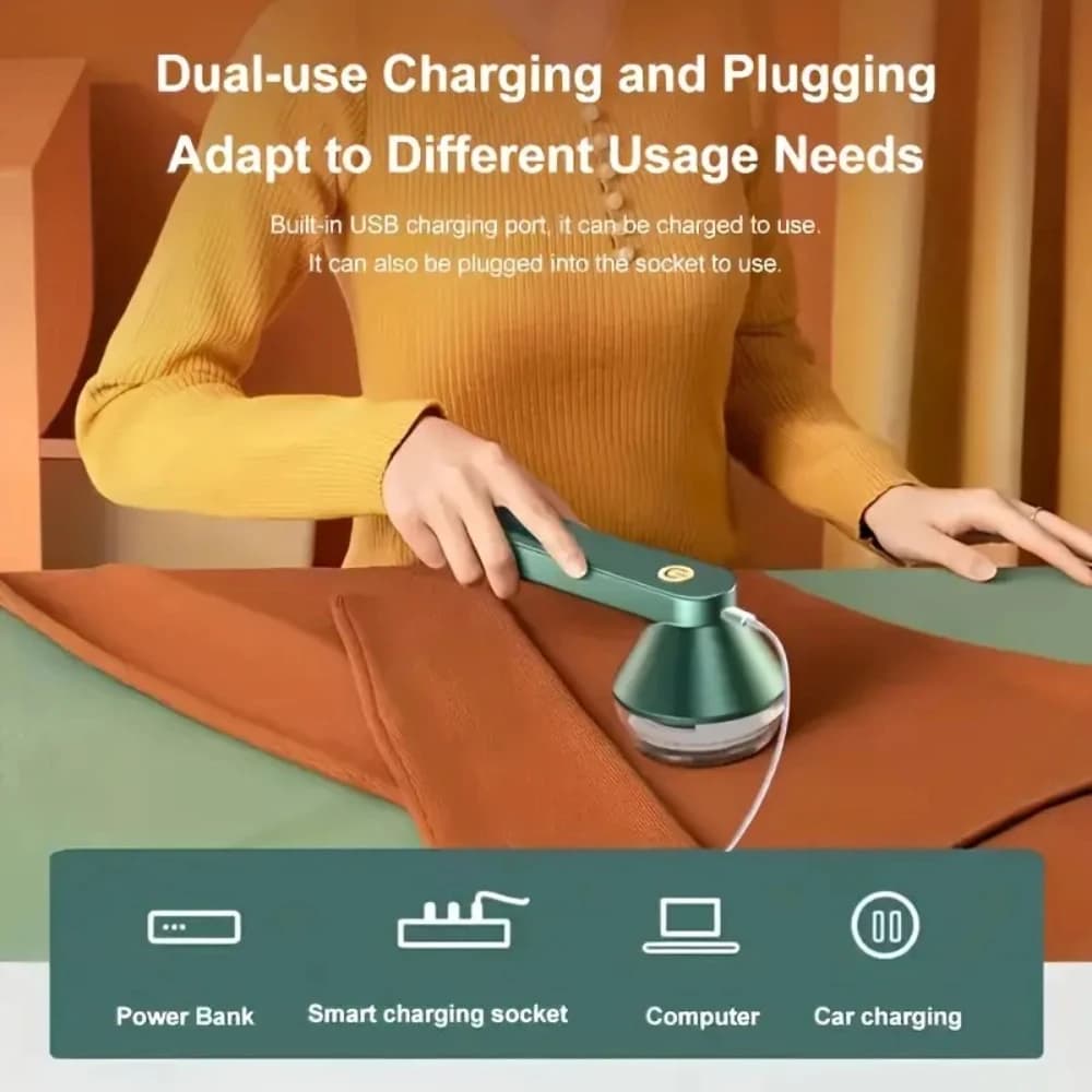 Rasoio per tessuti ricaricabile tramite USB: levapelucchi e pillole portatile per maglioni, lana, vestiti, efficiente trimmer per palle di pelo, facile da usare