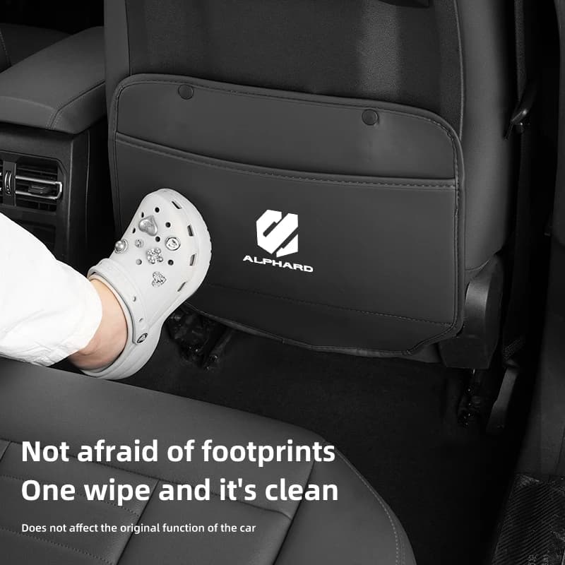 Seggiolino auto Anti-Calcio Pad Copertura Della Protezione Posteriore In Pelle Per Toyota ALPHARD Yaris Harrier Corolla Aygo Prius Camry Auris Avensis Land