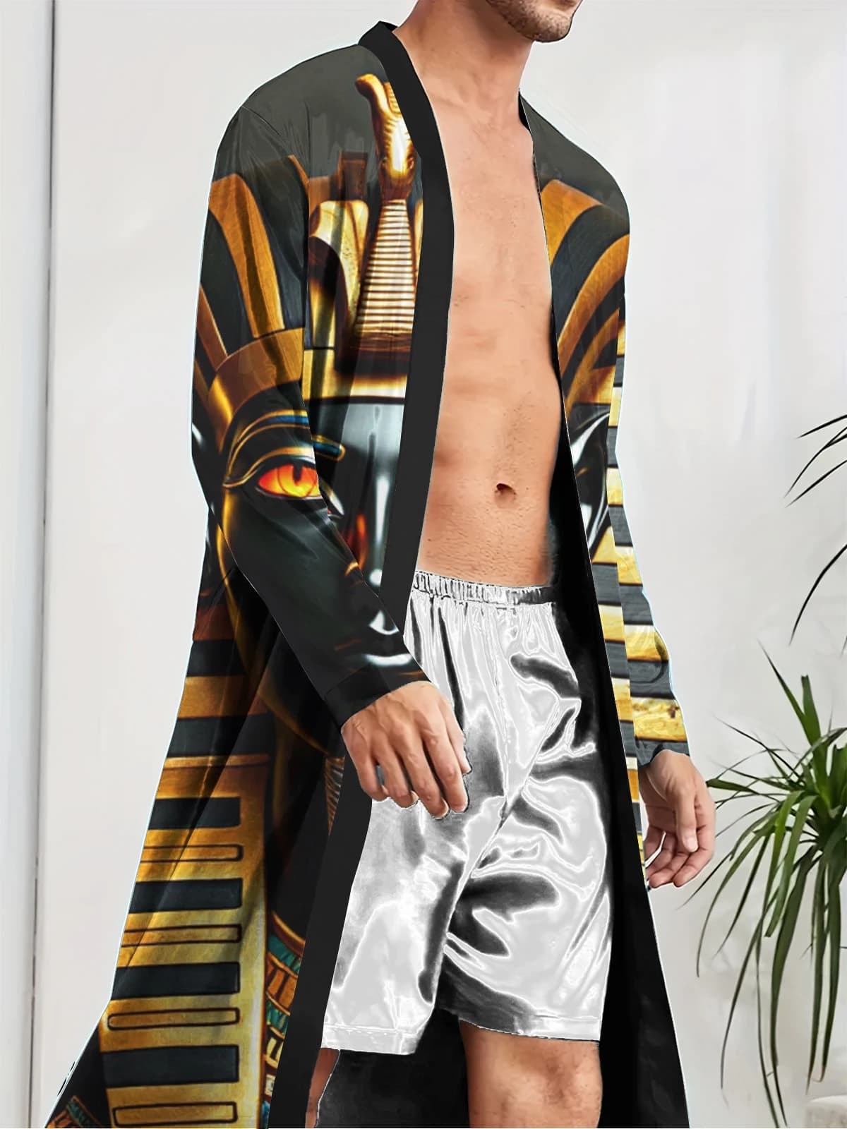1pcs Men's Robes 2026 Spring/Summer Breathable Graphic Sleepwear Funny pajamas Men's bathrobe 3D Printed Bathrobe Sleepwear