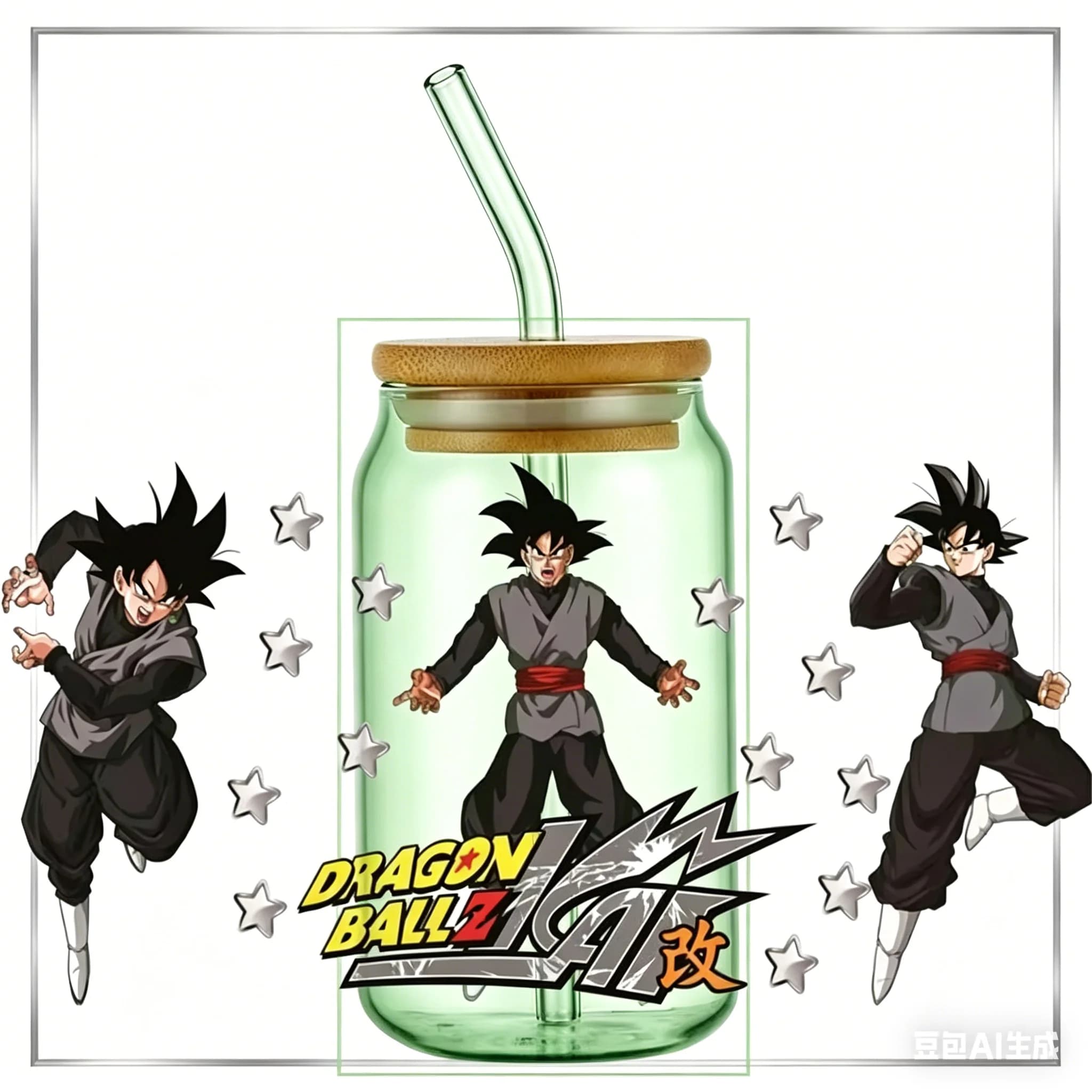 dragon ball pattern 16OZ UV DTF Cup Wrap Sticker Waterproof DIY Transfer For Libbey Glass Home decoration