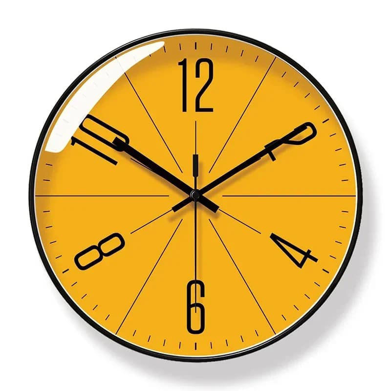 Minimalist Home Office Color Contrasting Digital Nordic Living Room Clock Creative Clock Silent Sweep Second Quartz Clock
