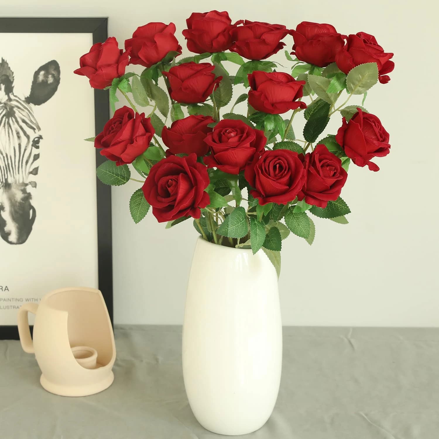 Artificial Flowers Silk Rose Long Branch Bouquets Wedding Home Fall Decorations Fake Plants DIY Wreath Gifts Supplie Accessories