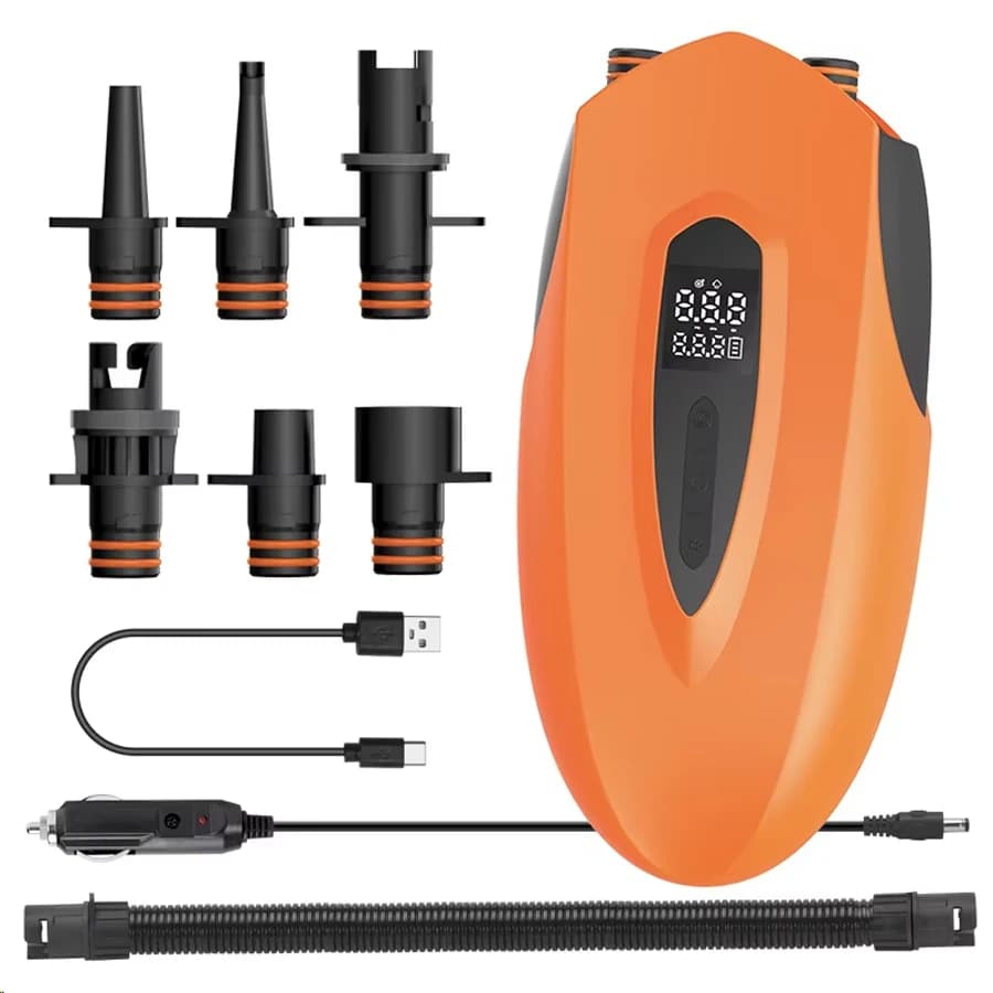 Pompa Elettrica per SUP, Gonfiatore Rapido Ricaricabile per Paddle Board, Kayak, Tenda, Materasso, Gonfiatore Portatile da Esterno