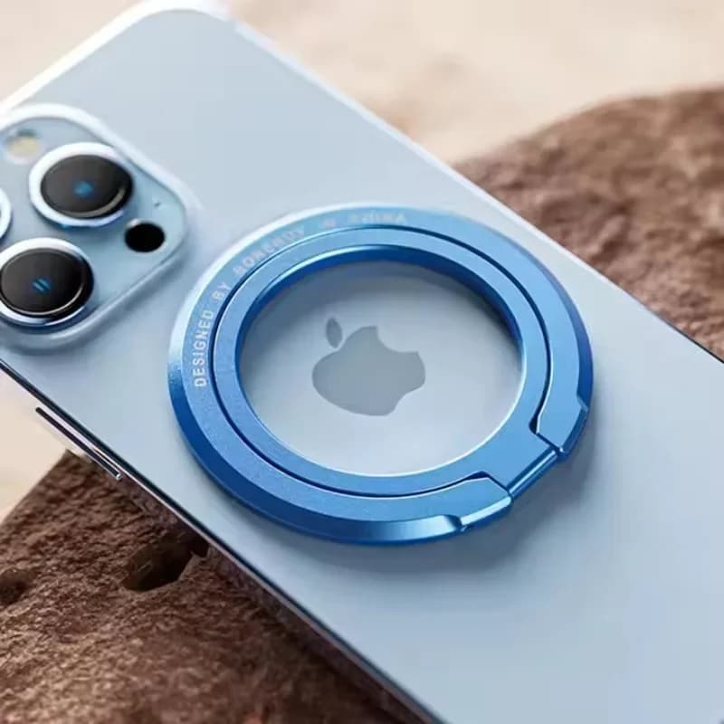 Supporto magnetico per anello per telefono cellulare in metallo 360 Supporto regolabile per supporto Magsafe IPhone Samsung Staffa sicura pieghevole per Mac
