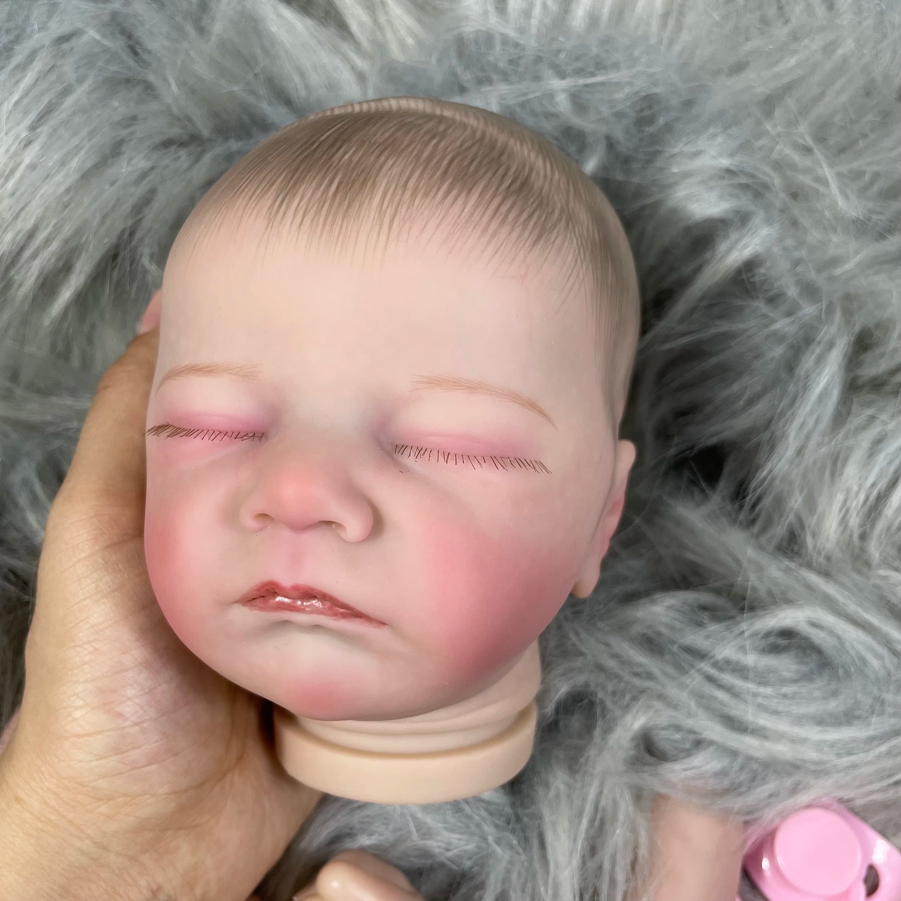 MRB 17 pollici già dipinto in vinile Reborn Doll Parts Charlotte Lifelike Baby Pelle dipinta in 3D con vene visibili e corpo in tessuto