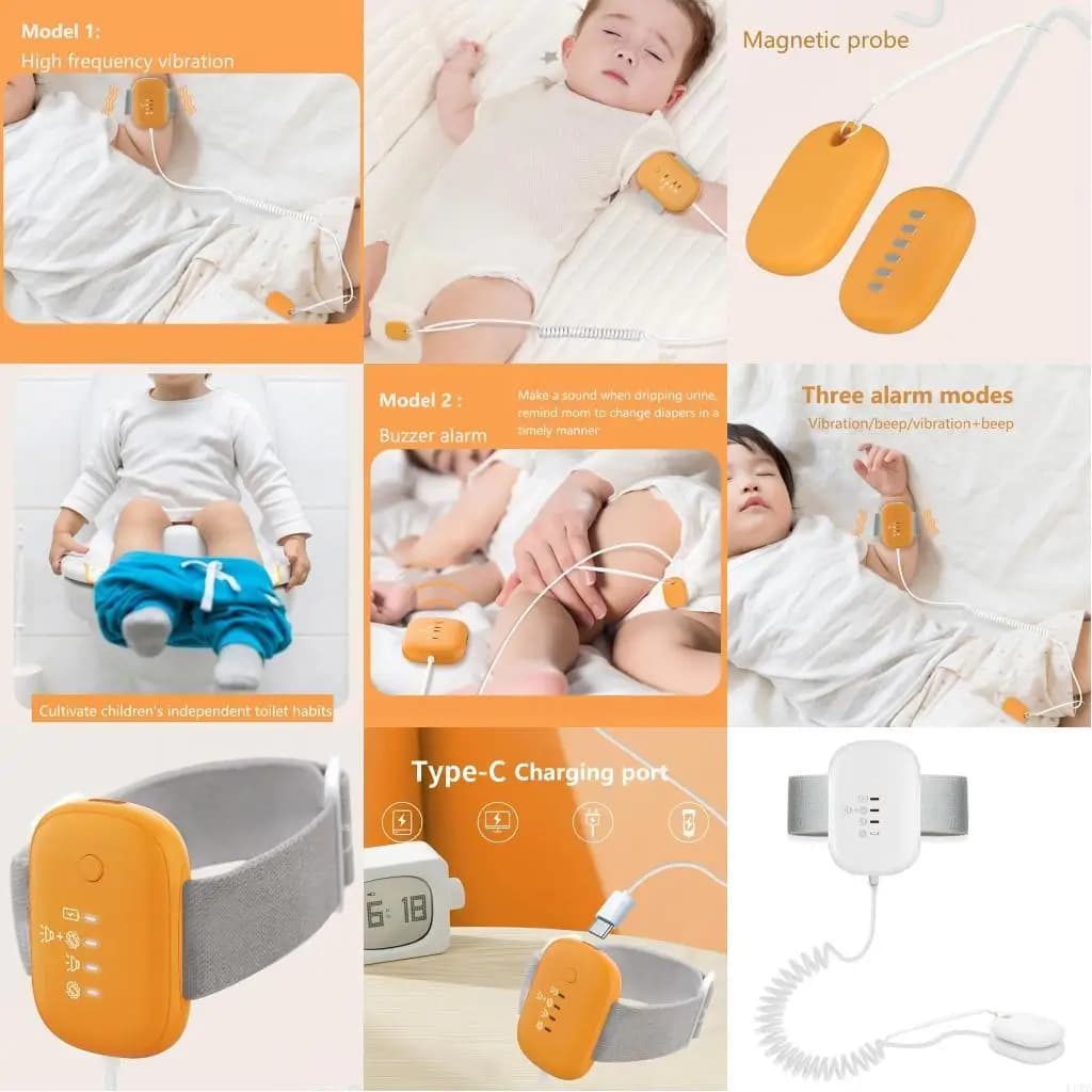 Sensore per l'uso del vasino con allarme per l'enuresi notturna con vibrazione sonora forte per bambini adulti L8RB