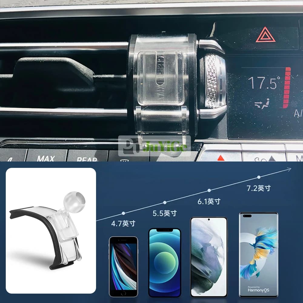 Per BMW X3 G01 iX3 X3M X4 G02 X4M 2022 2023 Supporto per telefono cellulare per auto Staffa fissa speciale Ricarica wireless magnetica solare