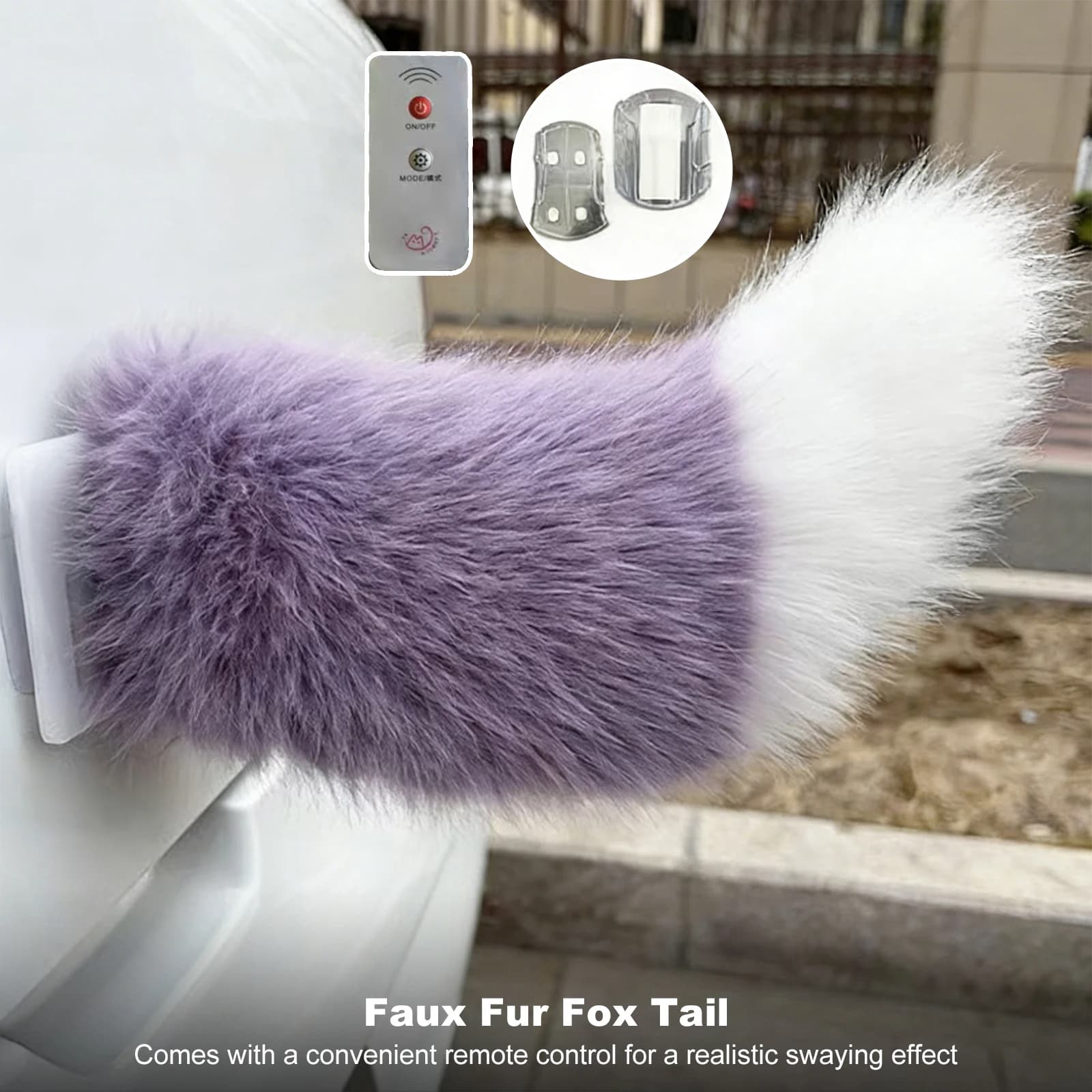 Coda Elettrica Ricaricabile per Auto, Coda Mobile con Telecomando Universale, Facile da Installare, Accessorio per Auto, Tronco, Charm, Cosplay