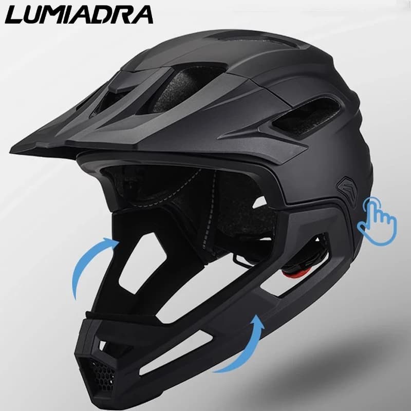 Detachable Integral Bicycle Helmet for Adults Breathable Mention Protection Bike Helmet Shield Safety Cycling Equipment for Road MTB