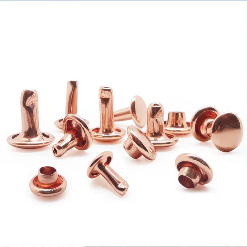 Metal Rose Gold Single and Double Side Bump Nails Female Rivet Decorative Nails Luggage Belt Hat Clothing Round Spikes Nail DIY