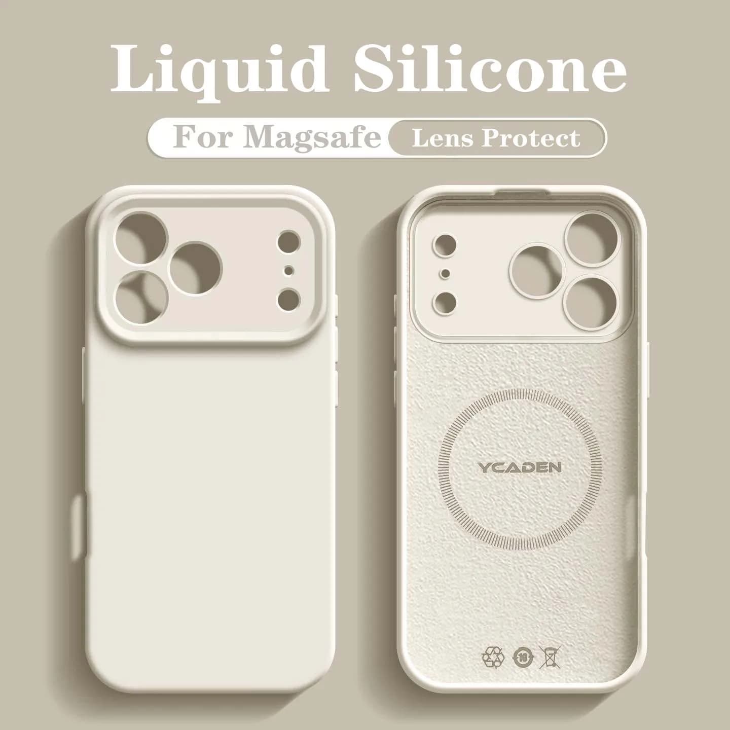 For Magsafe Luxury Liquid Silicone Phone Case For iPhone 17 Pro 16 15 14 13 12 Pro Max 17Pro Wireless Charging Skin Smooth Cover