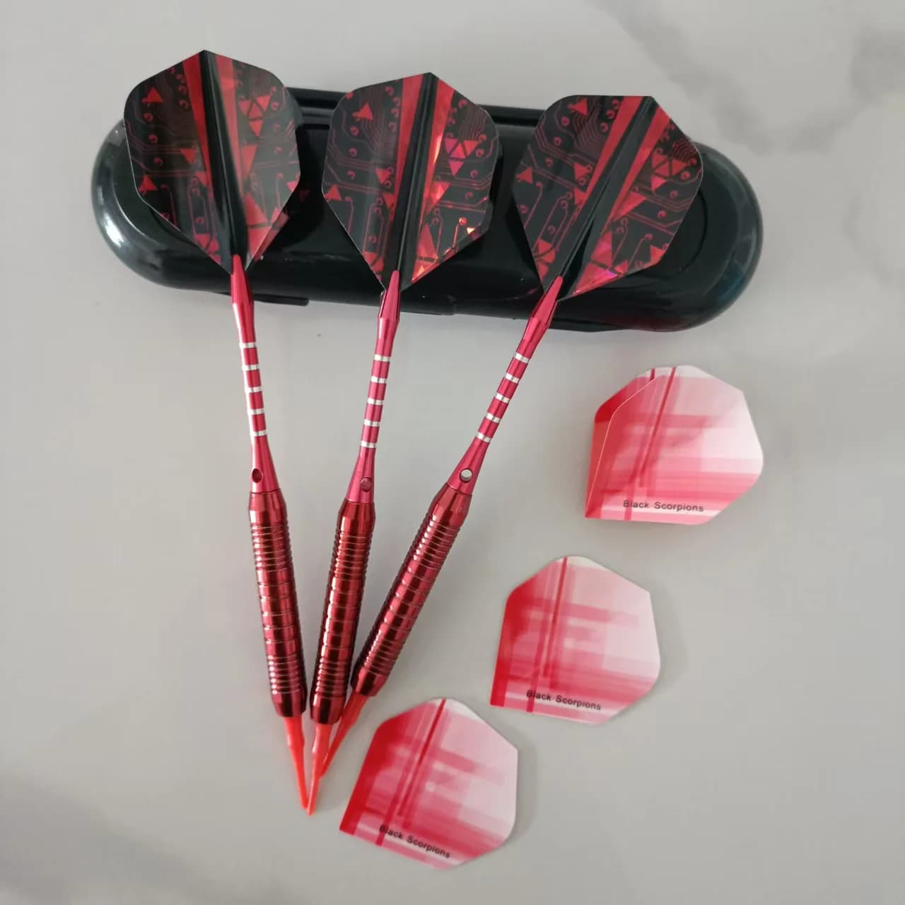 3Pcs Soft Tip Darts 18g Professional Darts Set with Extra Flights and Case for Electronic Dart Board Indoor Party Game