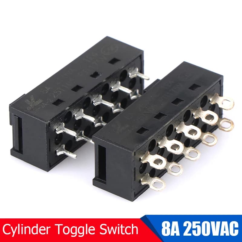 1Pc 8A 250VAC 4 posizioni 10 pin SS-24-2 interruttore a levetta cilindro aria calda e fredda per accessori connettore asciugacapelli