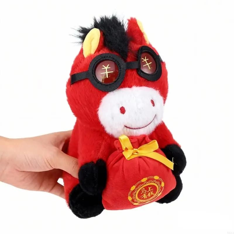 Y88D Lucky Zodiacs Cavallo Peluche Morbido Peluche per Bambini Adulti Decorazione Home Office