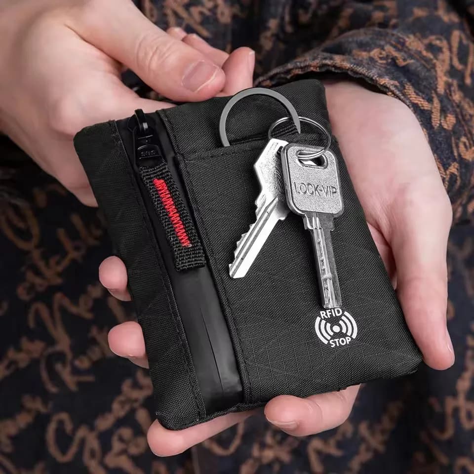 X-pac Outdoor EDC Pouch Portafoglio da uomo con blocco RFID Portamonete Portamonete con slot per schede Cerniere Marsupio impermeabile da campeggio