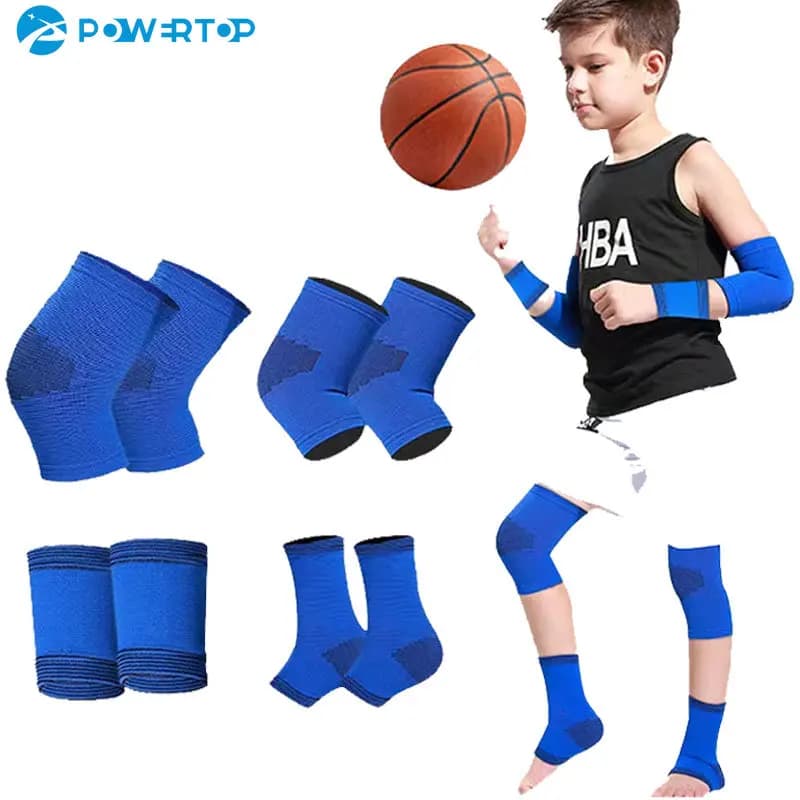 1 paio di ginocchiere sportive per bambini, gomitiere, protezioni per il polso, tutore per caviglia, ragazzi e ragazze, ginocchiere per bambini, per basket, pallavolo, sport