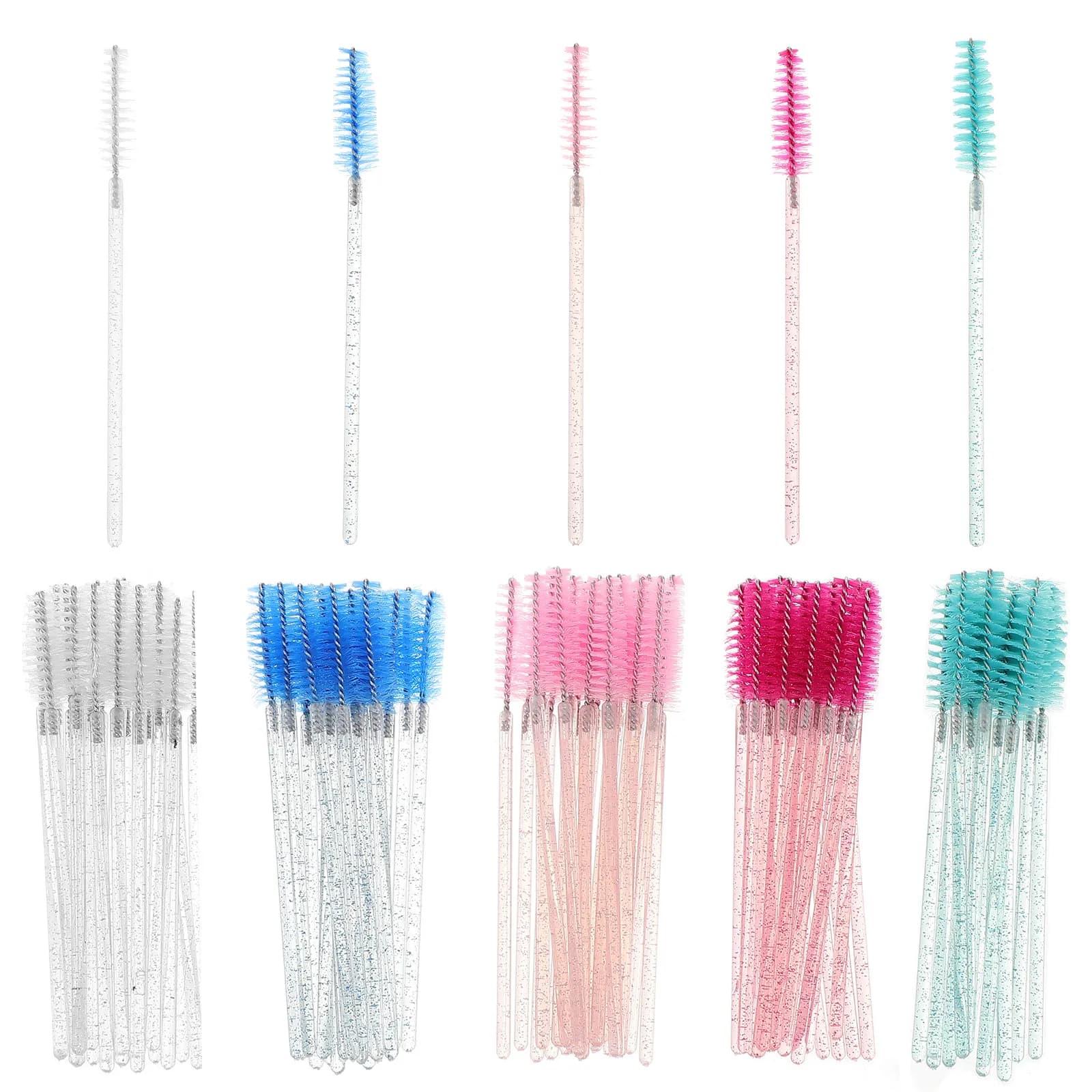 250 spazzolini per ciglia e sopracciglia, applicatori con setole morbide, strumento portatile per il trucco, accessori per la laminazione delle sopracciglia