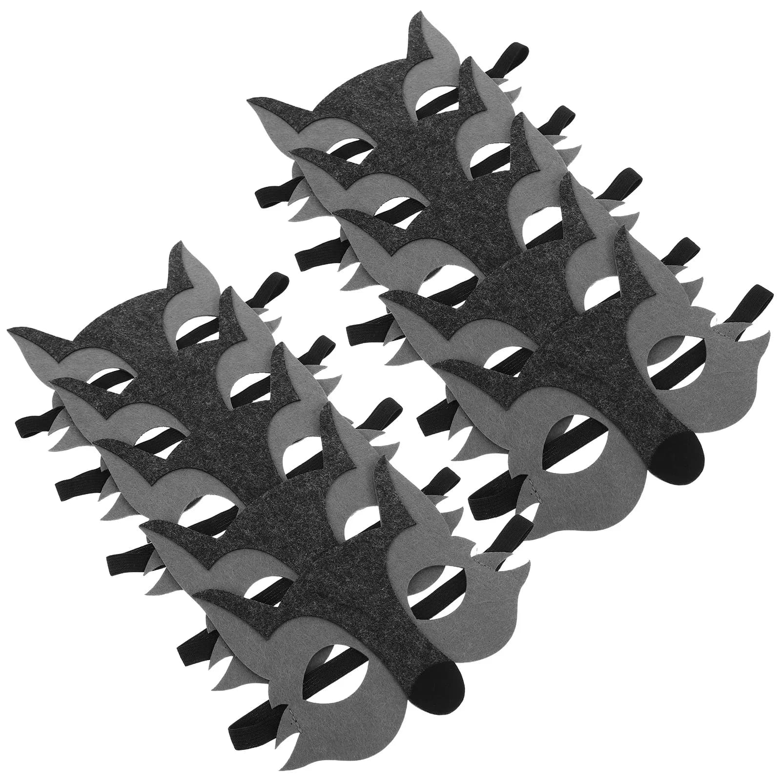 15 Maschere per Bambini a Forma di Animale, Design Realistico Lupo, Mezza Faccia, Comode in Tessuto Non Tessuto per Eventi all'Aperto, Feste in Costume, Giochi di Ruolo