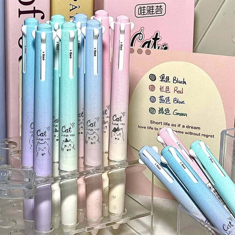 4 pz Multi Colore Penna Gel Set Alta Estetica Colore Palmare 0.5mm Penna Studente Ad Asciugatura Rapida Penna Neutra Studente di Cancelleria
