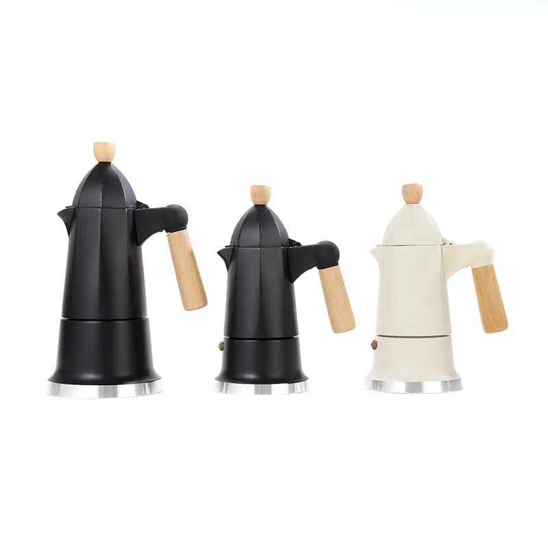 Pentola moka Coffee maker with solid wood handle Pentola Pagoda Coffee maker for small house