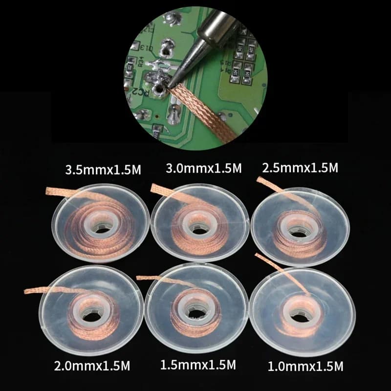 Welding Remover 1.5M Width 1 1.5 2 2.5 3 3.5 4mm Wire Cable Flux BGA Repair Tool