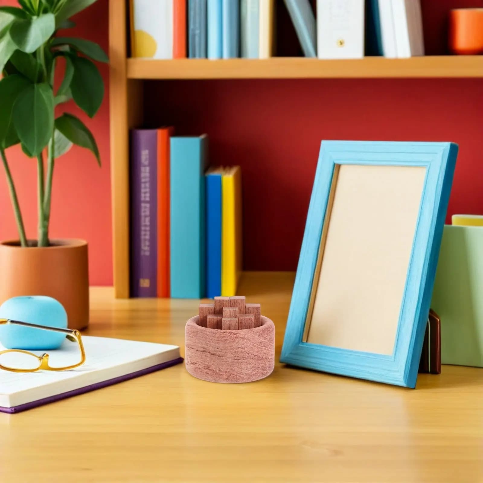 2 Pezzi Diffusore di Oli Essenziali in Legno Naturale, Diffusore di Fragranze Portatile per Casa, Auto, Ufficio, Scrivania, Camera da Letto, Viaggio