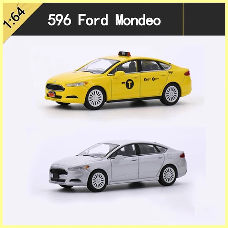 596 Modello 1/64 Bilancia Mondeo/Fusion Taxi Lega Auto Modalità Decorazione Statica Da Collezione Regalo Giocattoli