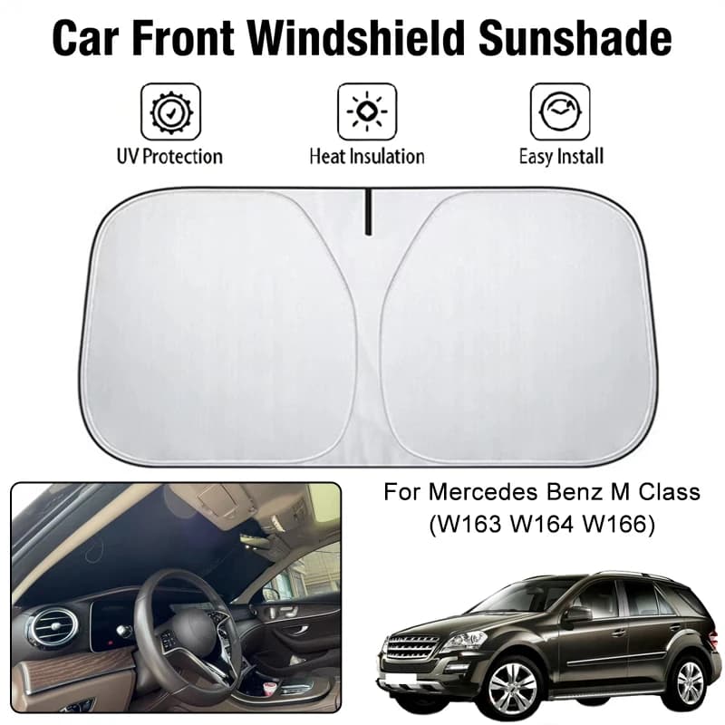 Parasole per parabrezza anteriore per Mercedes Benz Classe M W163 W164 W166, protezione UV, isolamento termico, accessori per interni auto