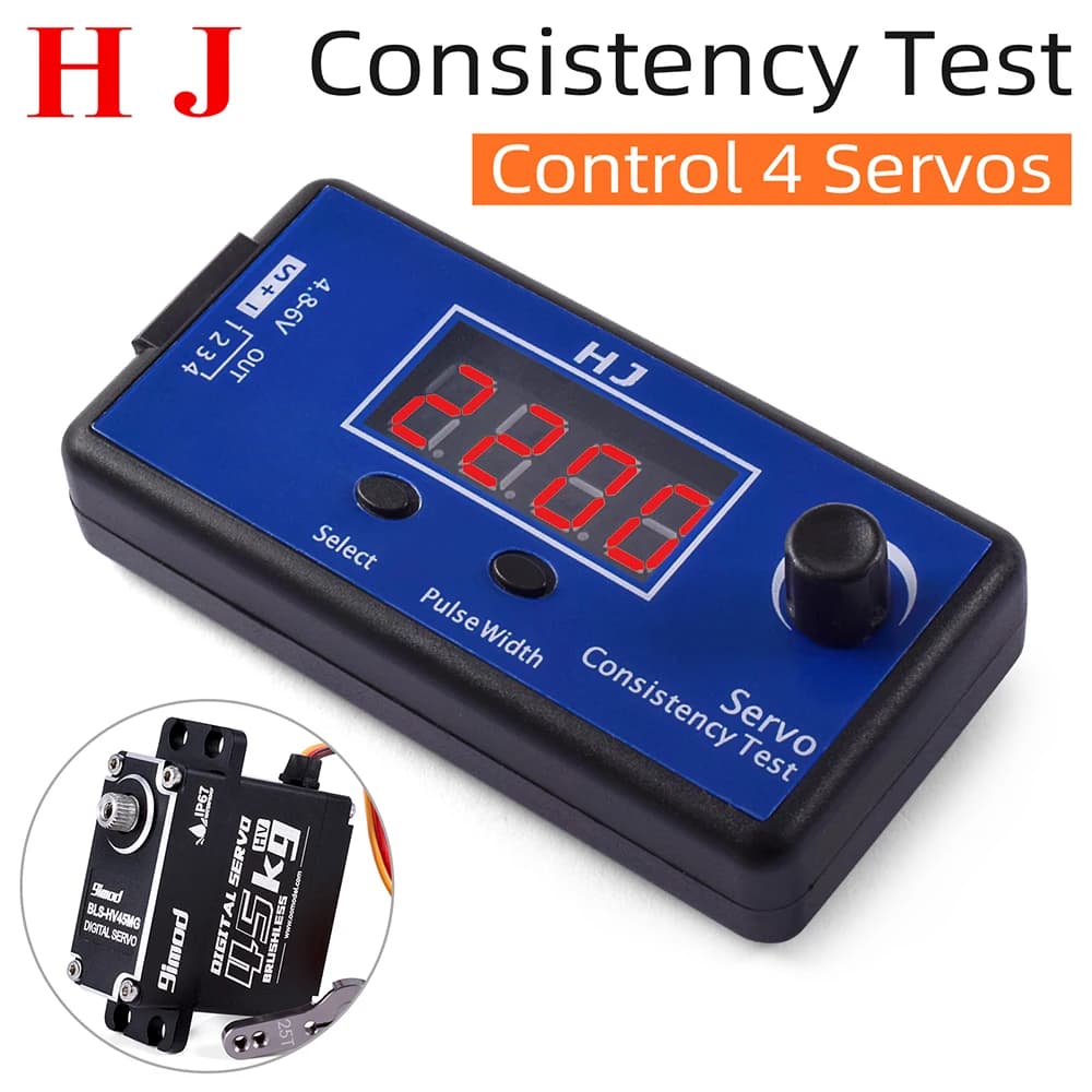 HJ RC Servo Tester ESC Controllo della Consistenza 4 Servi per RC Elicottero Aereo Auto Sterzo Digitale Servo 2us Multi-funzione