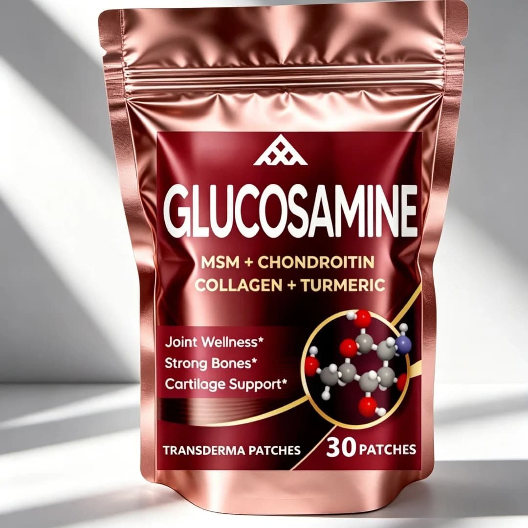 30 Patches Glucosamine Chondroitin Transdermal Patches With Collagen For Joint Wellness, Strong Bones, Cartilage Support