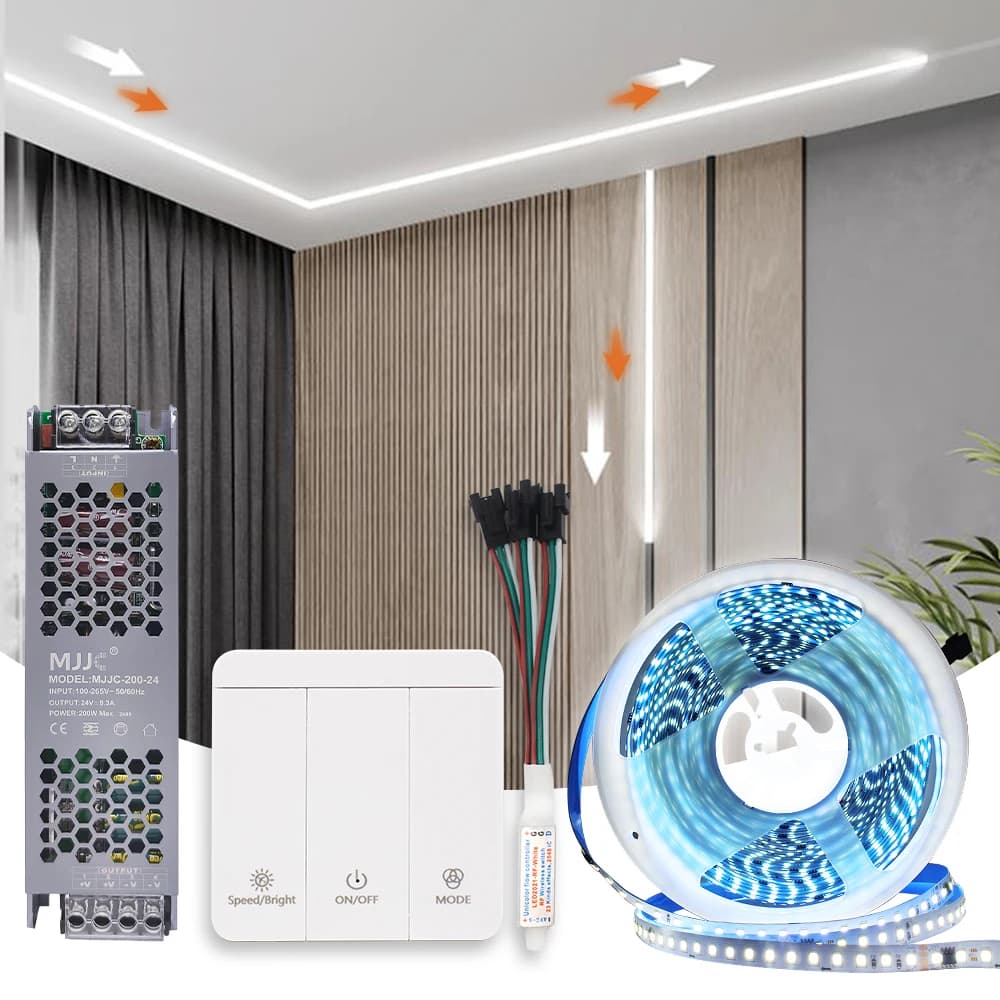 Strisce luminose a led da corsa per cavalli WS2811 24V SMD 2835 5M 10M 15M 20M Lampada a nastro a nastro sequenziale per acqua corrente per la casa