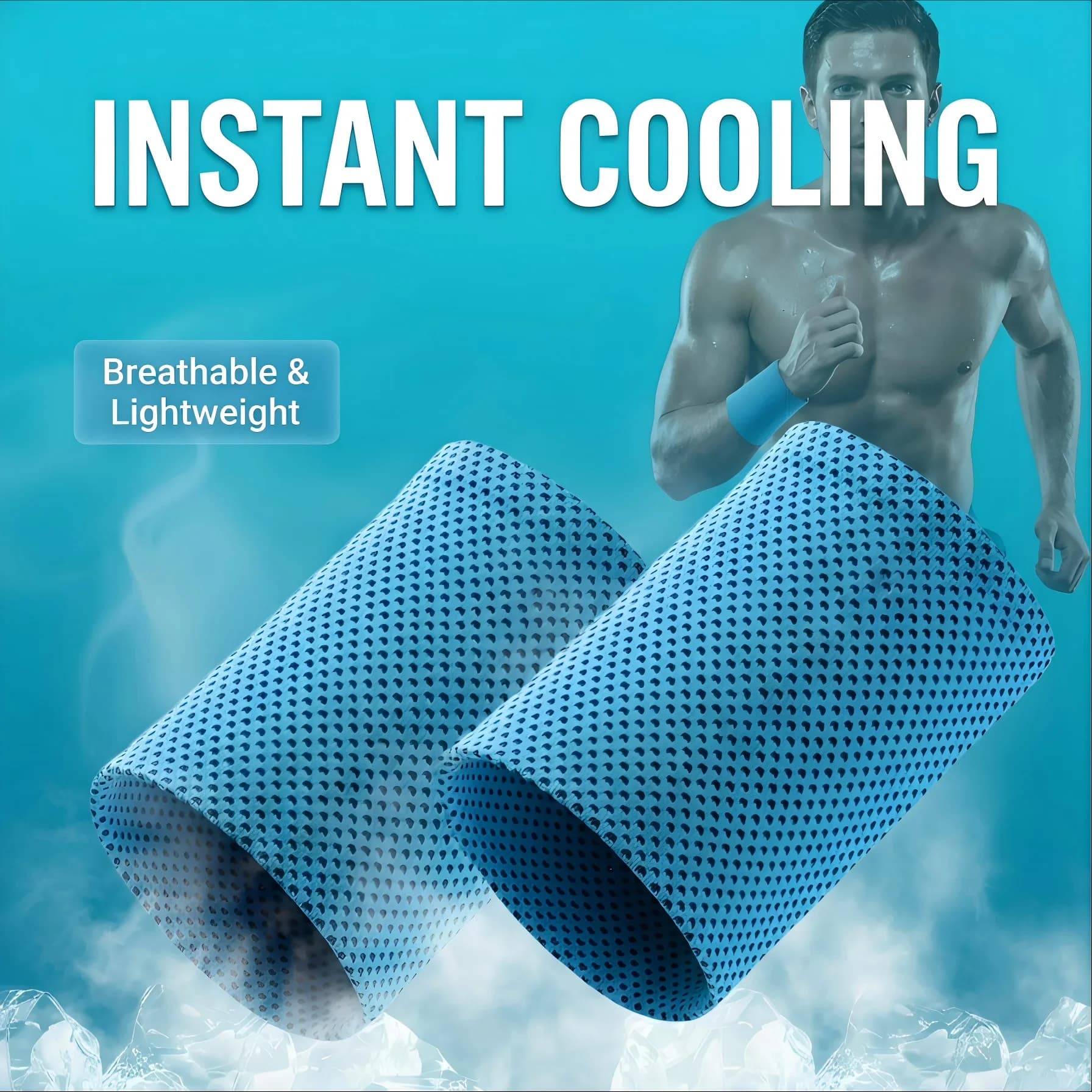 Fasce Refrigeranti per Polso, Fascette Traspiranti Istantanee per Sport, Palestra e Corsa, Bande Ghiacciate Riutilizzabili per l'Estate e la Cura Personale