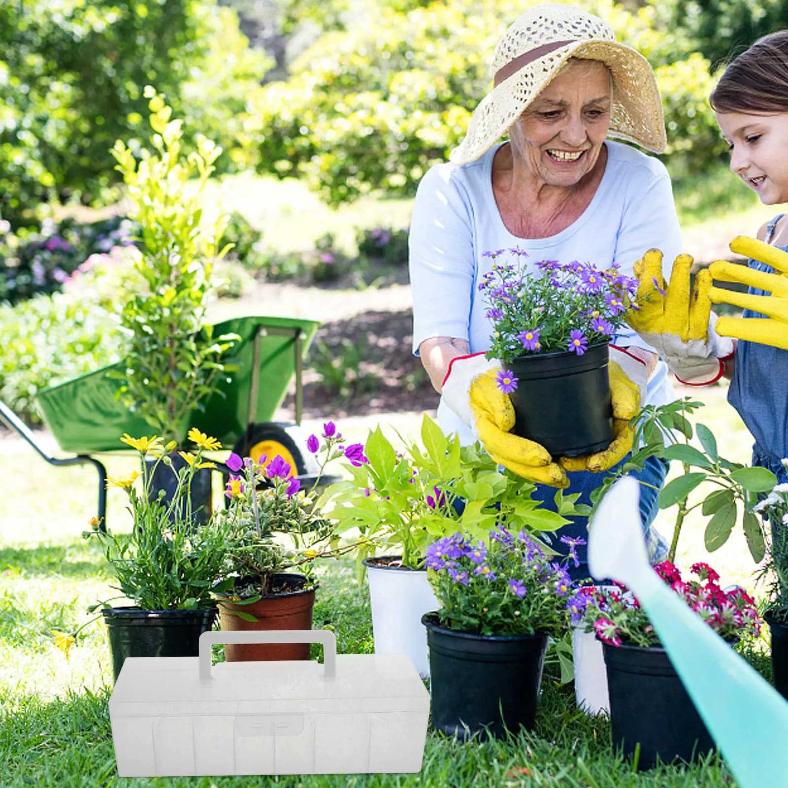 Scatola di Stoccaggio per Semi in Plastica Trasparente, Organizzatore Portatile Multicomparto, Soluzione per Semi da Giardino