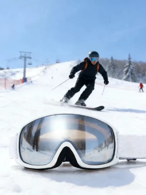 Occhiali da Sci Sferici per Adulti con Doppia Protezione Anti-Appannamento per Sci e Alpinismo