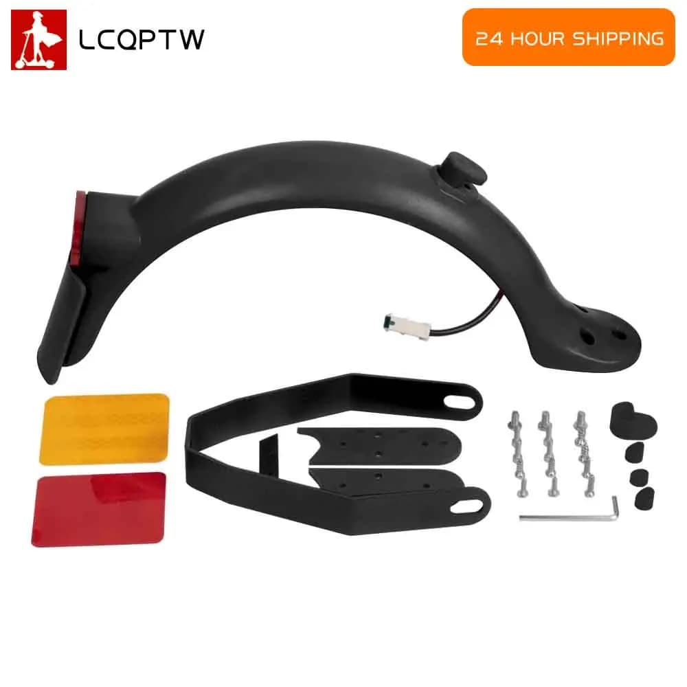 Set parafango posteriore per Xiaomi M365 Pro 2 Mi3 Scooter elettrico Parafango freno fanale posteriore con set di supporti rinforzati per pad Gap Cover